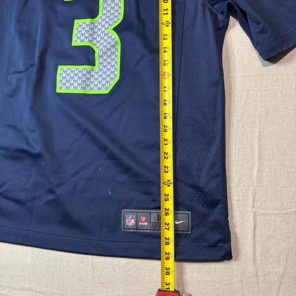 Seattle Seahawks Jersey Nike Mens Medium Blue On Field Russell Wilson # 3 NFL - Picture 6 of 6
